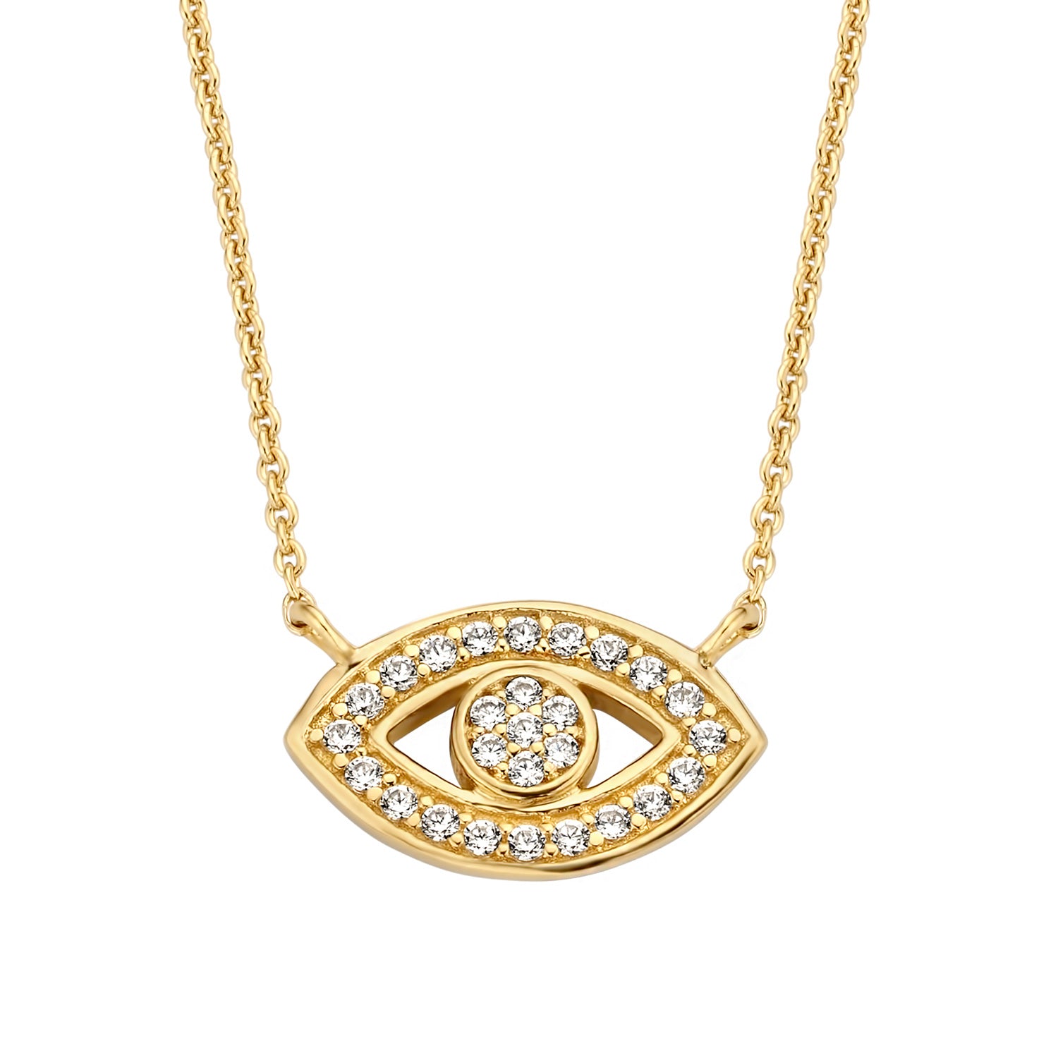 Collier „Golden Eye“ – aus 925 Sterling Silber