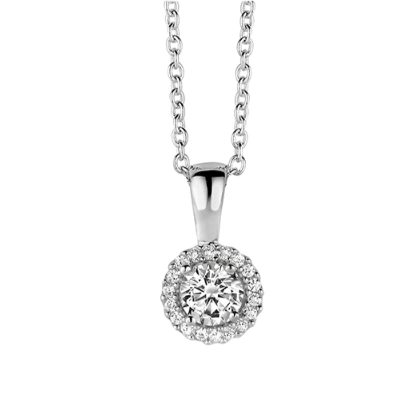 Collier „Grand Halo“ – aus 925 Sterling Silber