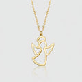 Collier „Guardian Angel“ – 333er Gelbgold mit offenem Engel-Anhänger