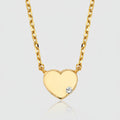 Collier „Heart Spark“ – 585er Gelbgold mit Zirkonia-Akzent