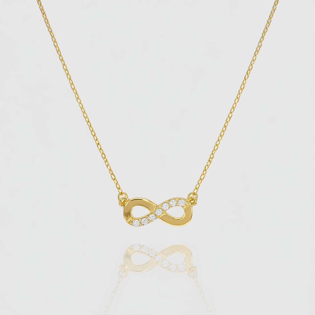 Collier „Infinite Brilliance“ – 18k Gelbgold mit Zirkonia