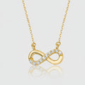 Collier „Infinity Sparkle“ – 333er Gelbgold mit 10 Zirkonia