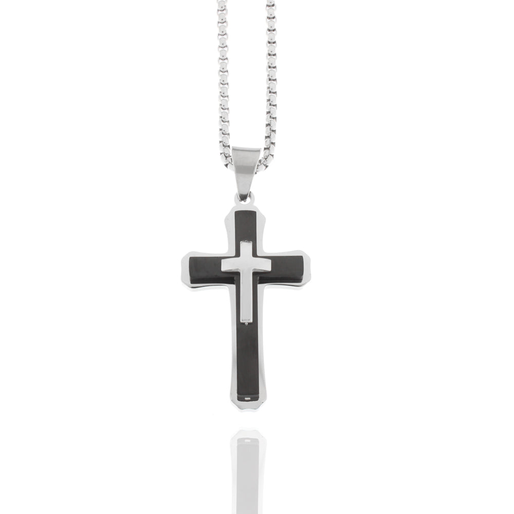 Collier „Iron Layered Cross“