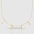 Collier „Love Station“ – 333er Gelbgold mit 10 Zirkonia