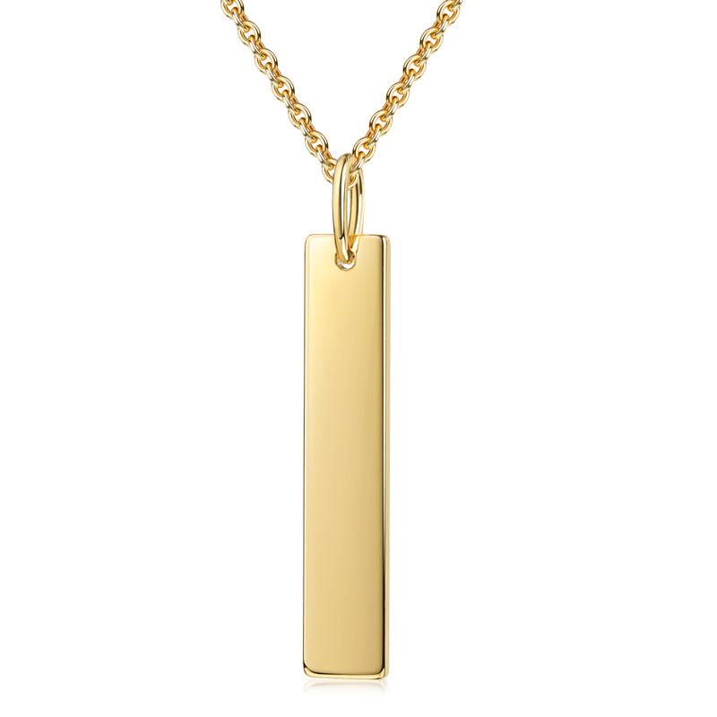 Collier „Minimalist Bar“ – aus 925 Silber, 14k vergoldet