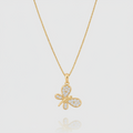 Collier „Papillon Glow“ – 375er Gelbgold mit Zirkonia-Pavé