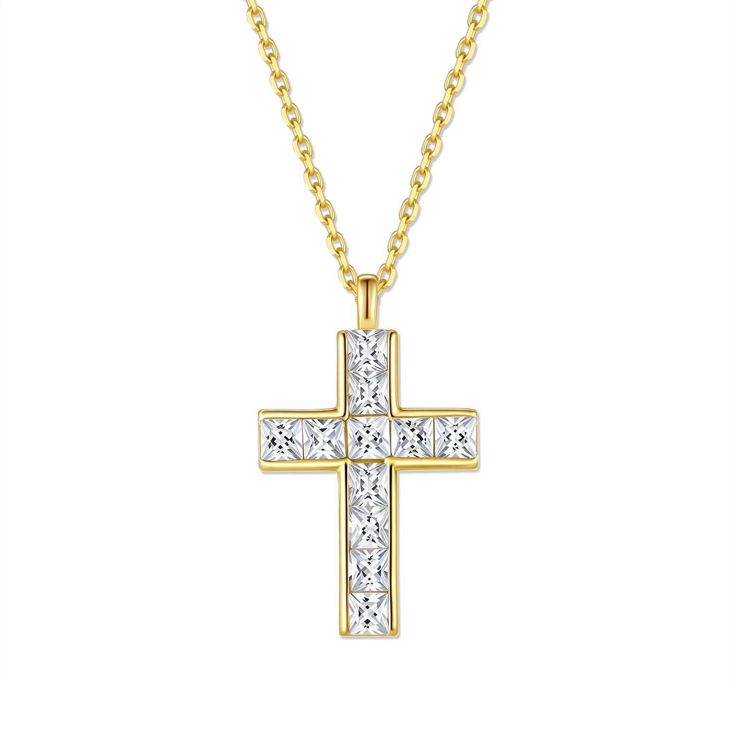 Collier „Prismatic Cross“ – aus 925 Sterling Silber