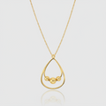 Collier „Pure Essence“ – 375er Gelbgold mit Trio-Perlen