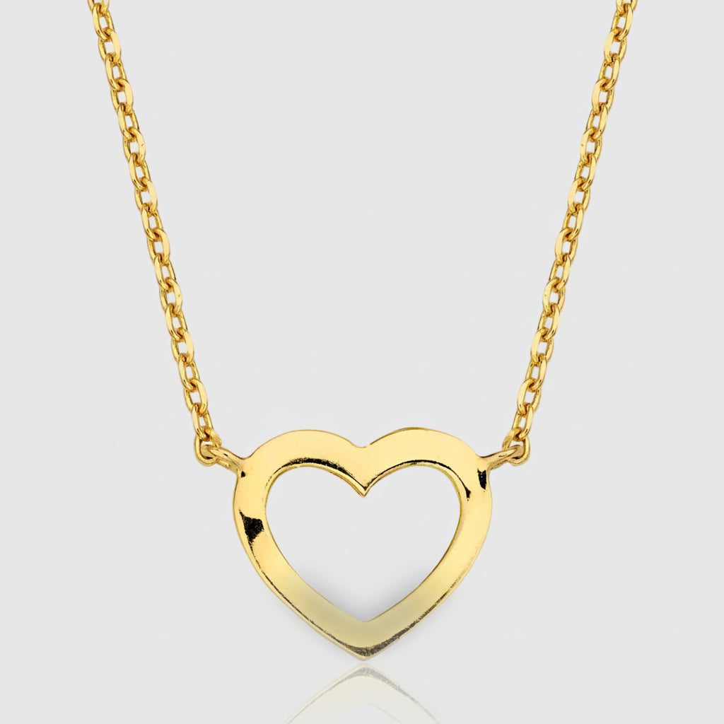 Collier „Pure Heart“ – 585er Gelbgold mit diamantierter Kette
