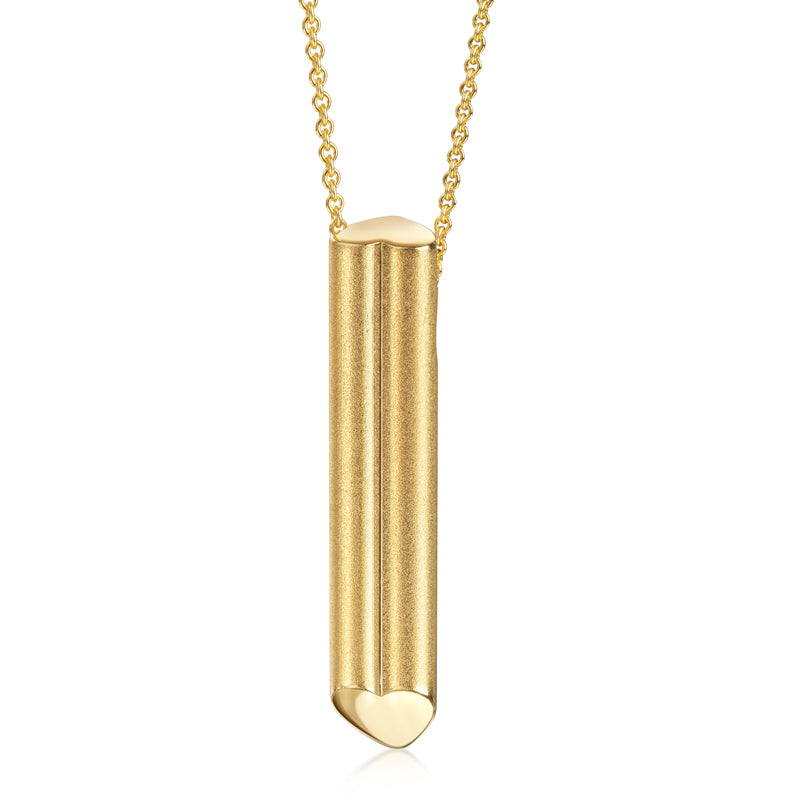 Collier „Sculpted Heart“ –  aus 925 Silber, (14k vergoldet)