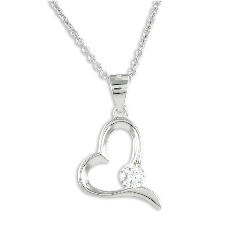 Collier „Single Sparkle“ – aus 925 Sterling Silber