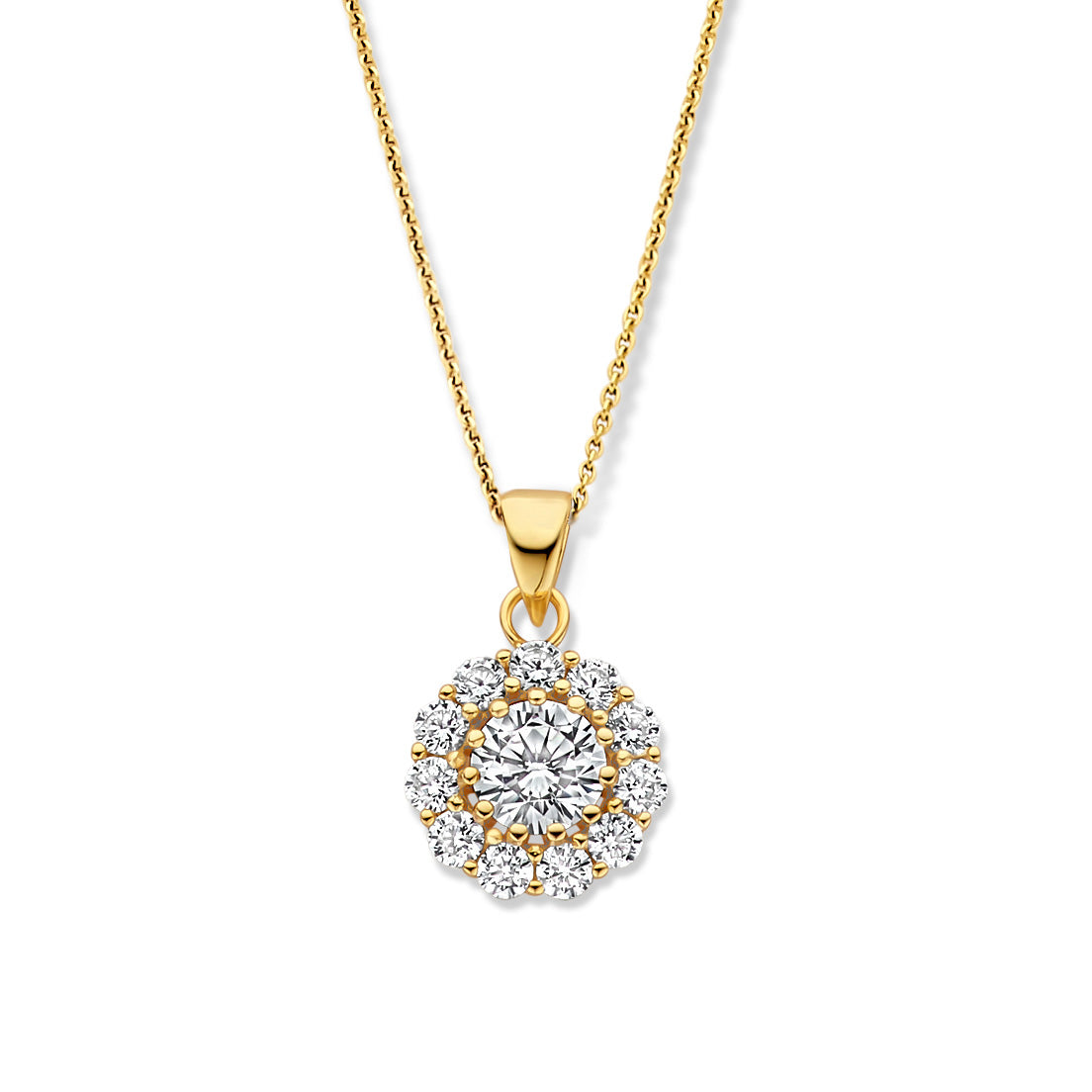 Collier „Solar Halo“ – aus 925 Sterling Silber