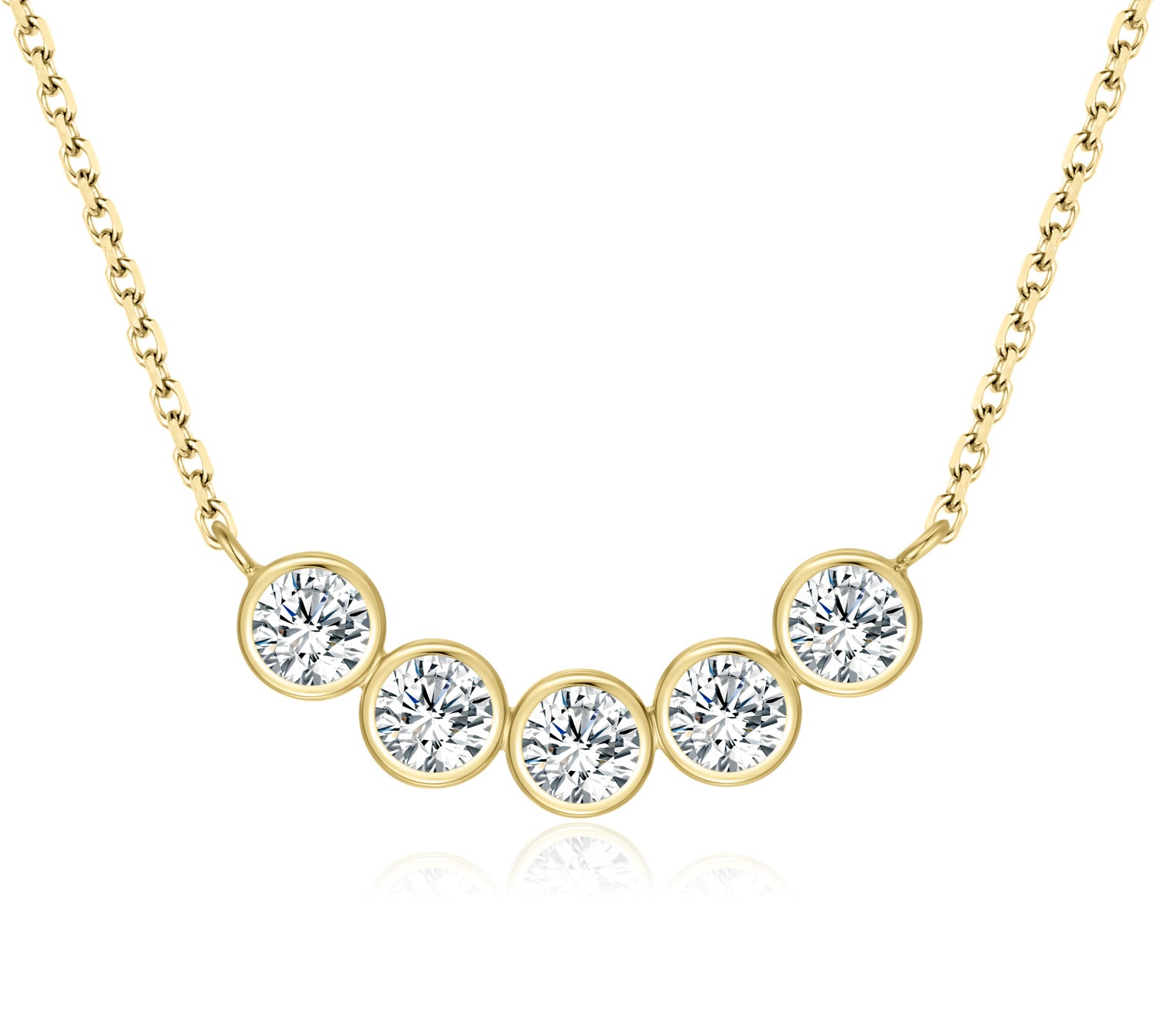 Collier „Sparkling Smile“ – aus 925 Silber vergoldet