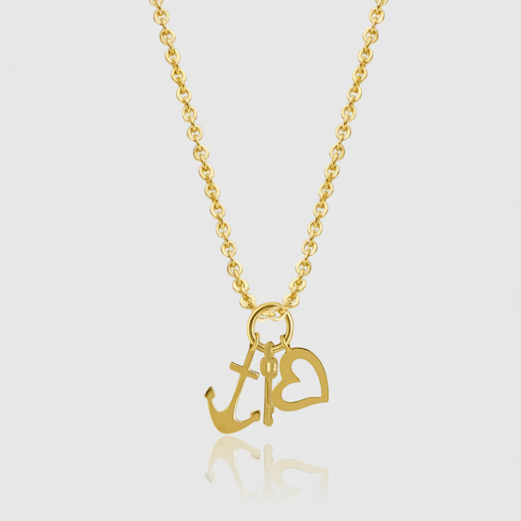 Collier „Trinity of Life“ – 585er Gelbgold