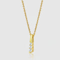 Collier „Trio Balance“ – 333er Gelbgold mit 3 Zirkonia