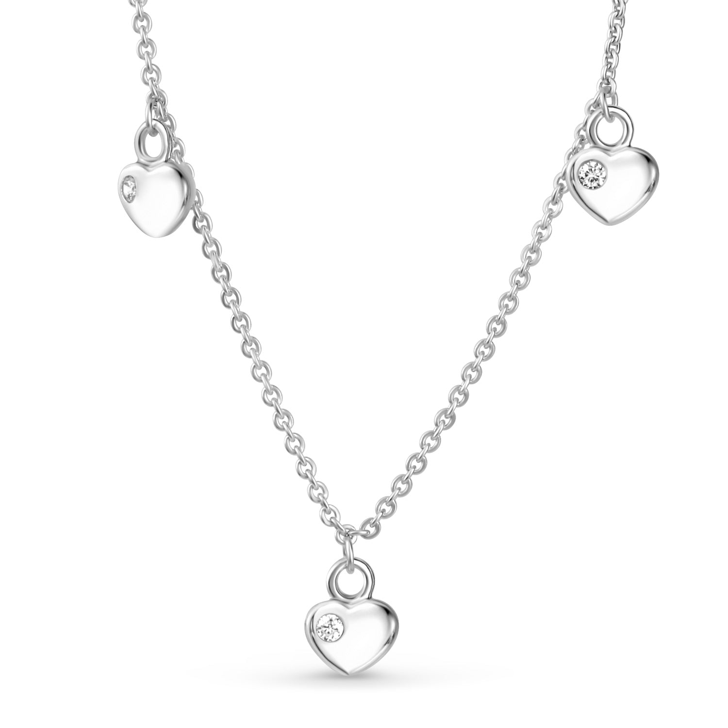 Collier „Triple Hearts“ – 925 Sterling Silber