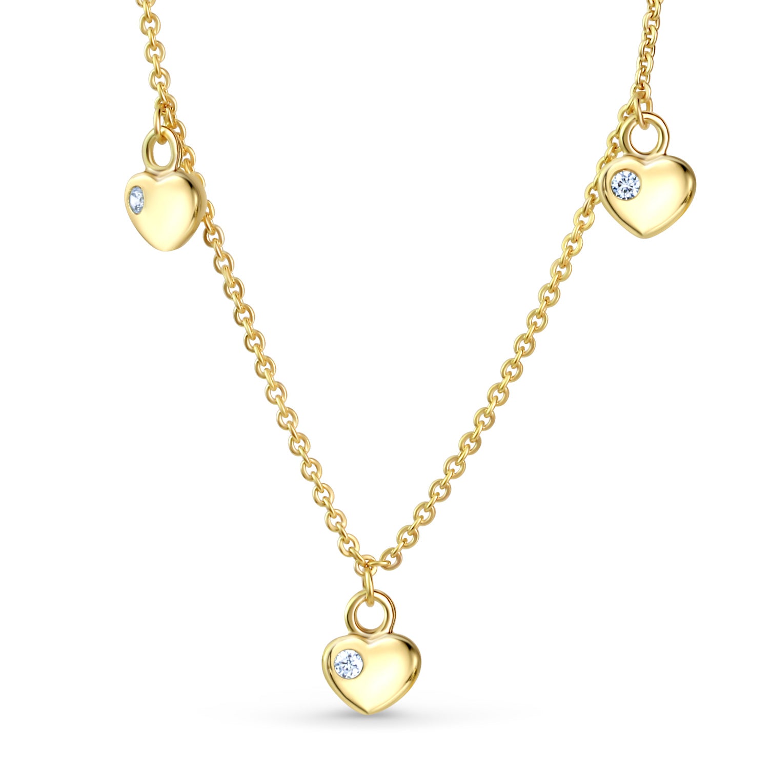 Collier „Triple Hearts“ – aus 925 Silber