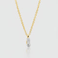 Collier „Triple Radiance“ – 333er Gelbgold mit 3 Zirkonia