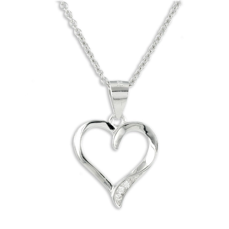 Collier „Triple Sparkle Curve“ – aus 925 Sterling Silber