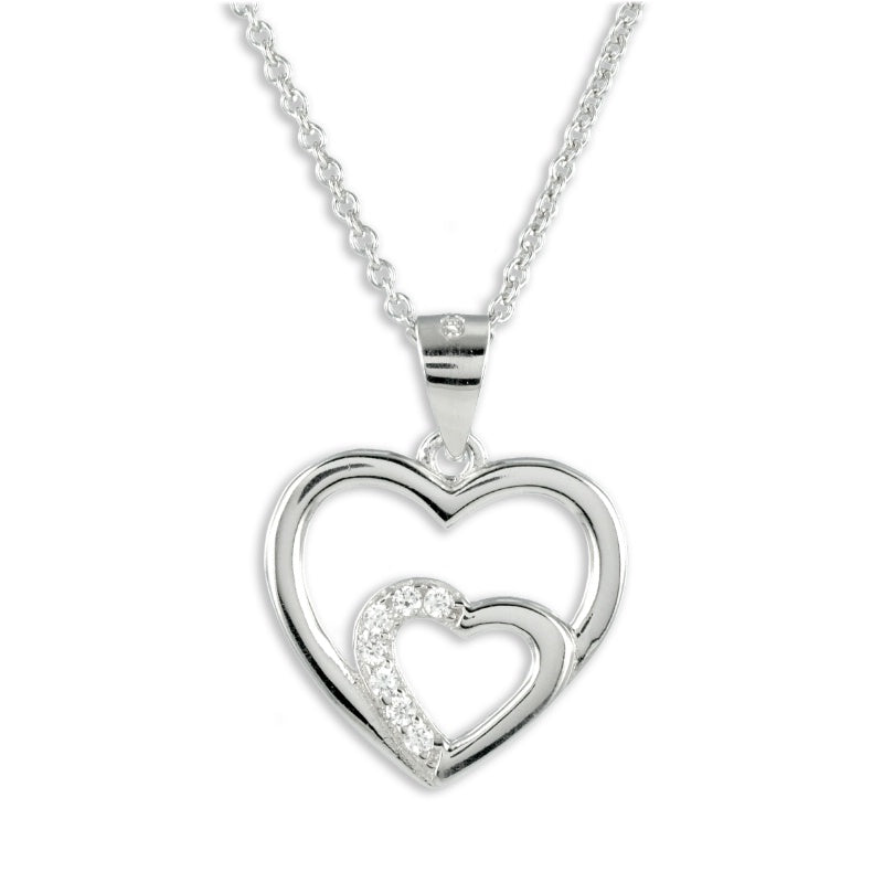 Collier „Two Hearts“ – aus 925 Sterling Silber