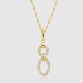Collier „Vertical Brilliance“ – 585er Gelbgold mit 31 Zirkonia