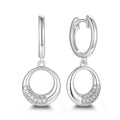 Creolen „Arctic Eclipse“ – aus rhodiniertem 925er Sterling Silber