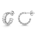 Creolen „Arctic Fluted“ – aus rhodiniertem 925er Sterling Silber