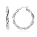 Creolen „Arctic Sinuous Spiral“ – Rhodiniertes 925er Sterling Silber