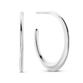 Creolen „Arctic Solid Arc“ – Rhodiniertes 925er Sterling Silber