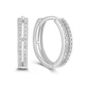 Creolen „Arctic Twin“ – aus rhodiniertem 925er Sterling Silber