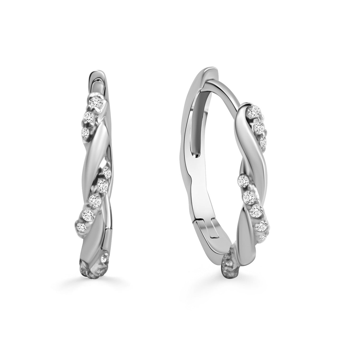 Creolen „Arctic Twisted“ – aus rhodiniertem 925er Sterling Silber
