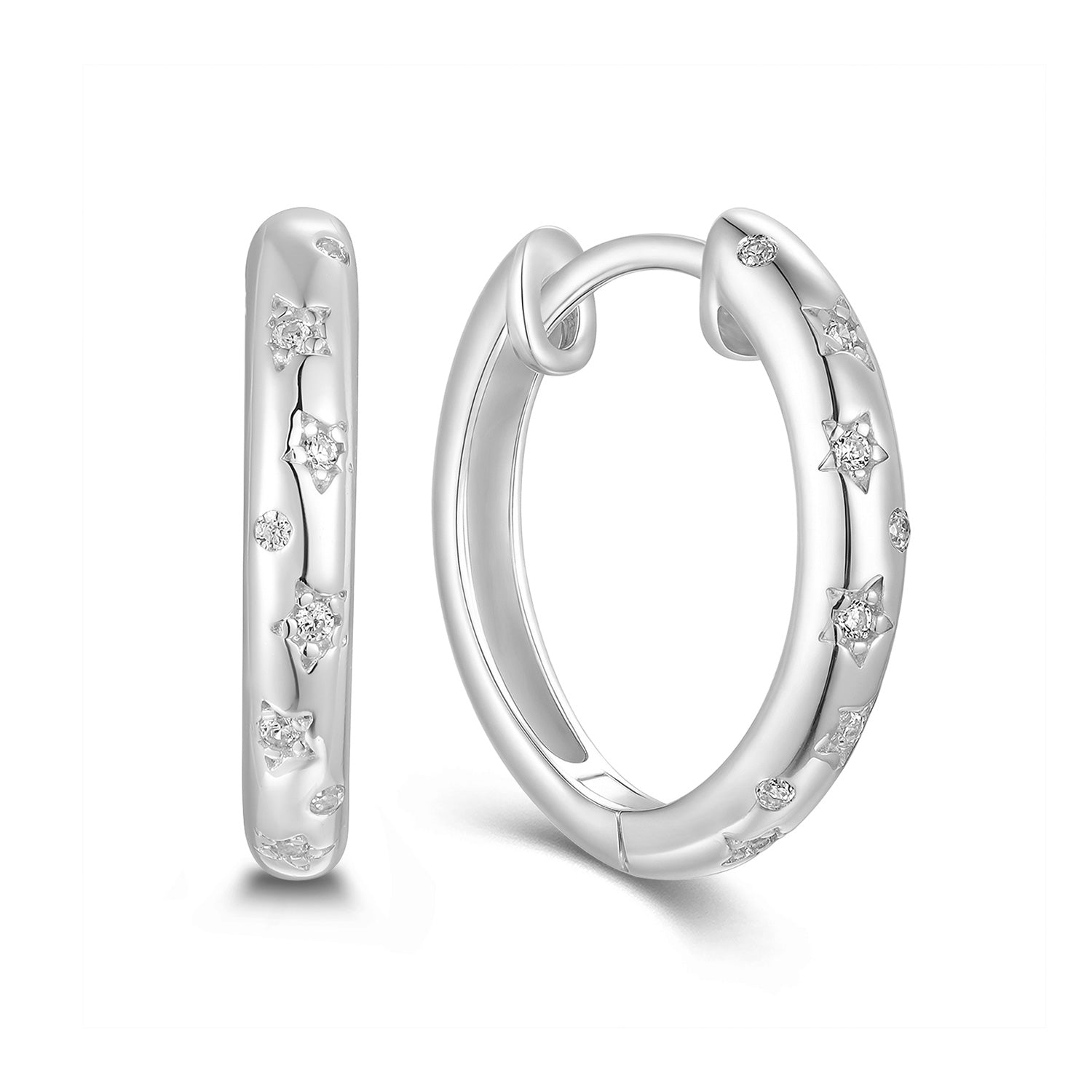 Creolen „Celestial Orbit“ – aus rhodiniertem 925er Sterling Silber
