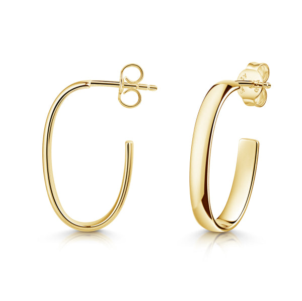 Creolen „Lunar Bold“ – 10 Milliemes Gold-Doublé auf 925er Sterling Silber