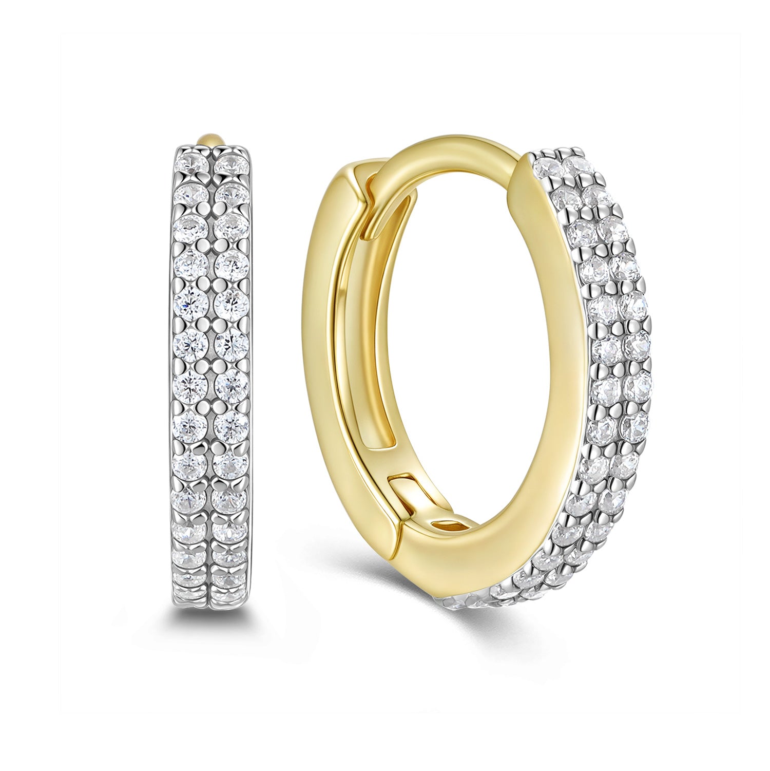 Creolen „Lunar Twin Path“ – aus vergoldetem 925er Sterling Silber