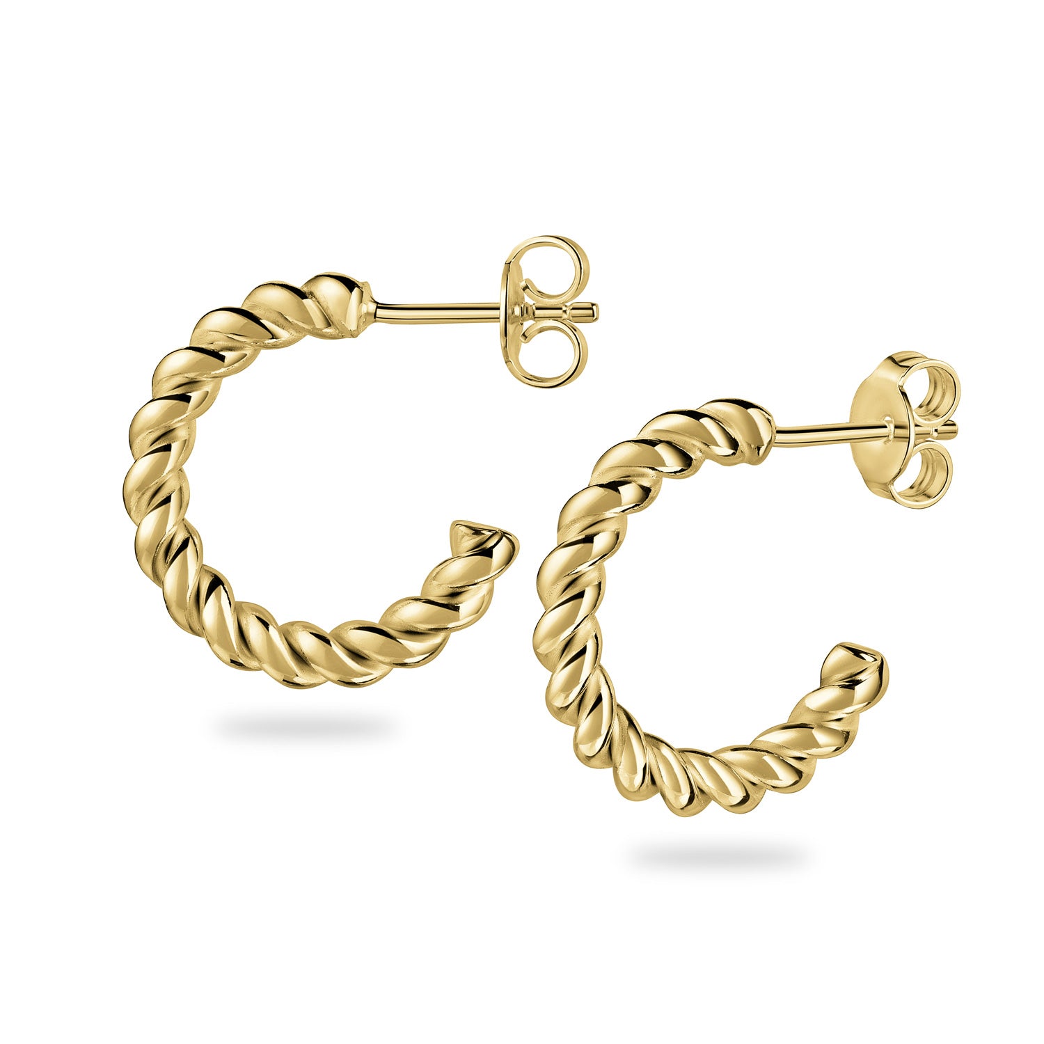 Creolen „Lunar Twisted“ – 5 Millième vergoldetes 925er Sterling Silber