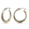 Creolen „Twisted Helix“ – aus vergoldet 925er Sterling Silber
