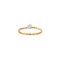 Diamant-Ring „Beaded Solitaire“ – 18k Gelbgold