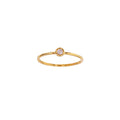 Diamant-Ring „Bezel Glow“ – 18k Gelbgold