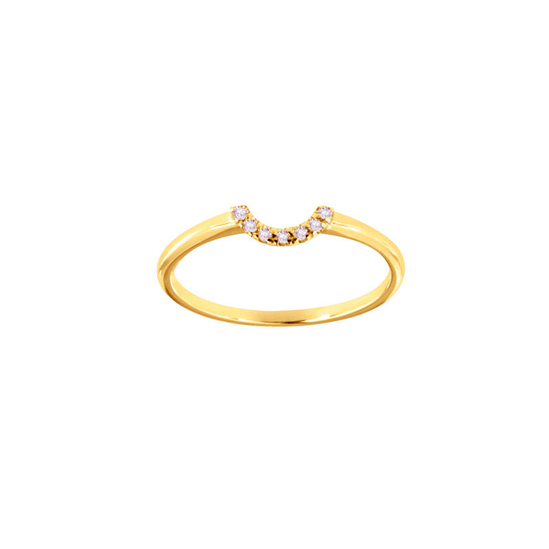 Diamant-Ring „Celestial Curve“ – 18k Gelbgold