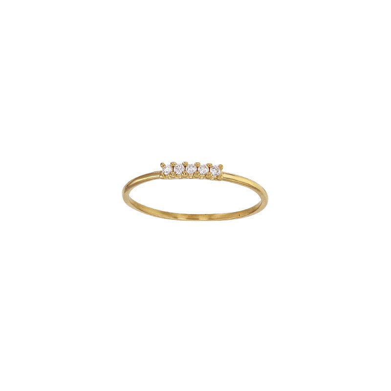 Diamant-Ring „Five Stars“ – 18k Gelbgold