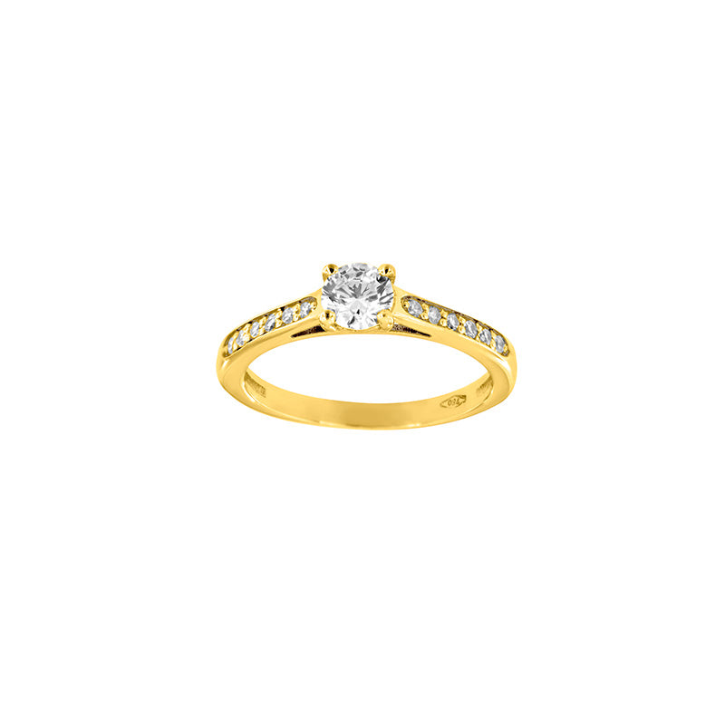 Diamant-Ring „Golden Majesty“ – 18k Gelbgold