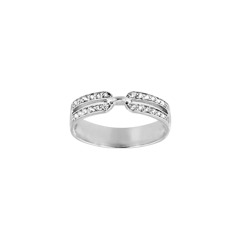 Diamant-Ring „Modern Parallel“ – 18k Weißgold