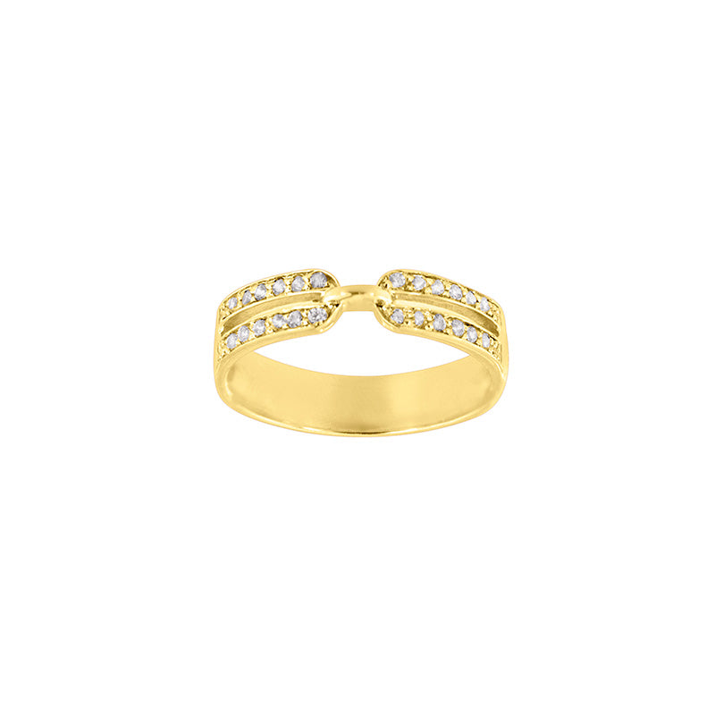 Diamant-Ring „Parallel Light“ – 18k Gelbgold