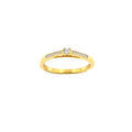 Diamant-Ring „Shining Path“ – 18k Gelbgold
