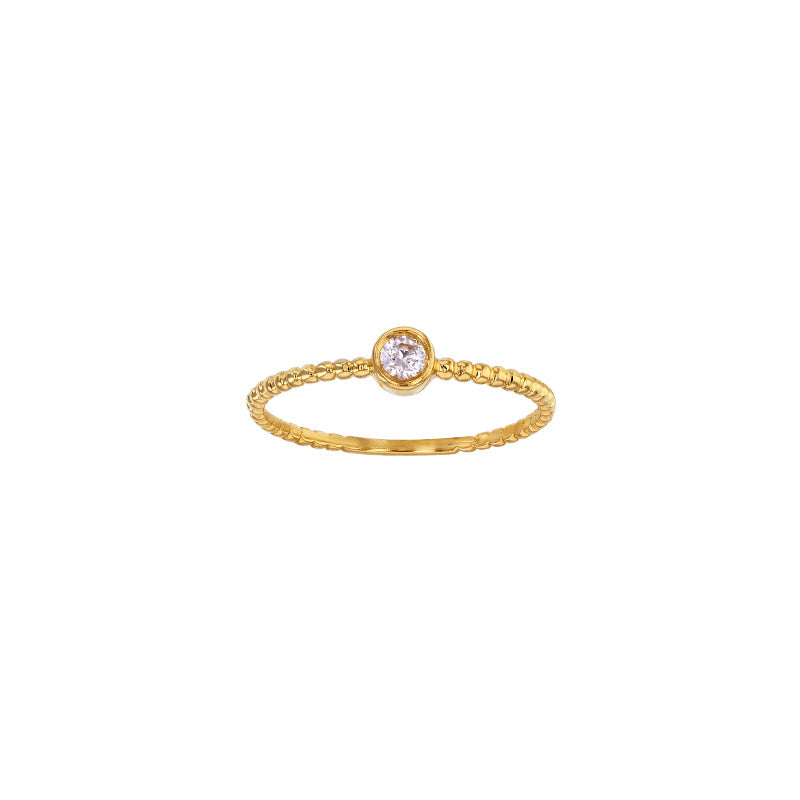 Diamant-Ring „Sphere Solitaire“ – 18k Gelbgold