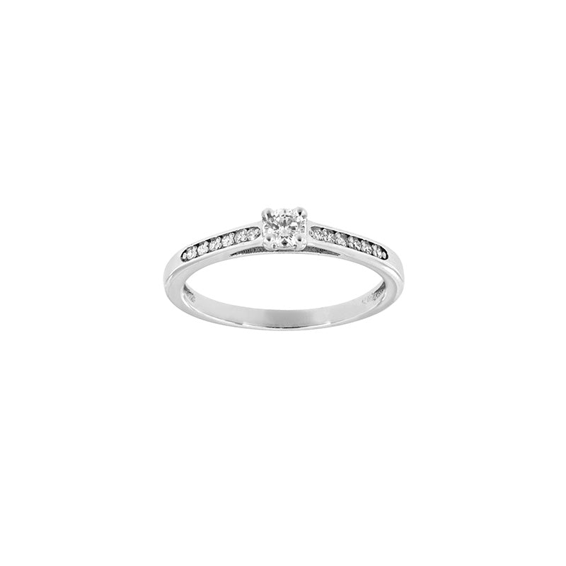 Diamant-Ring „Stellar Halo“ – 18k Weißgold