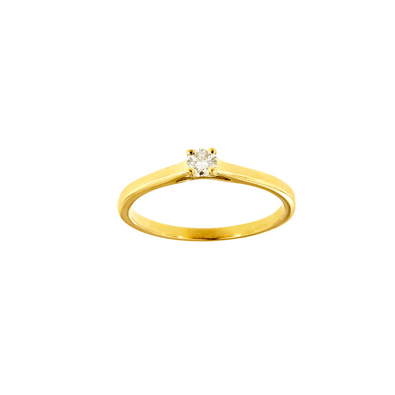 Diamant-Solitär „Pure Radiance“ – 18k Gelbgold