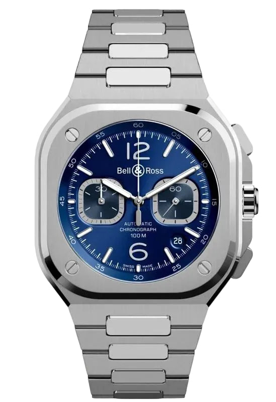 Die blaue Dynamik BELL & ROSS BR-05 Chronograph Blue Steel