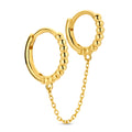 Doppelcreole „Beaded Unity“ – 14Kt Gold