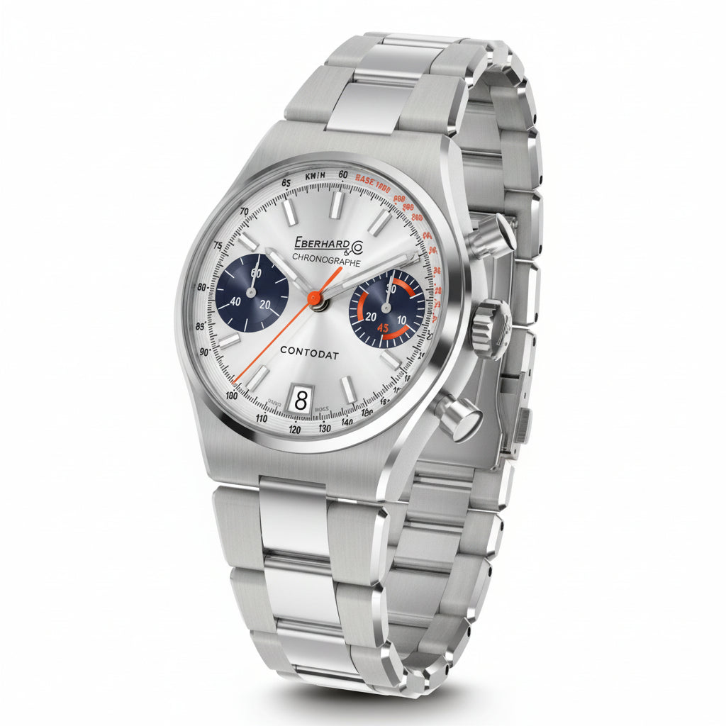 EBERHARD & CO. CONTODAT CHRONOGRAPHE – SILVER & BLUE